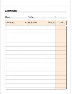 TALONARIO CAMAREROS 8º TRIPLICADO LOAN T-89 - Pack de 5 unidades